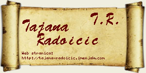 Tajana Radoičić vizit kartica